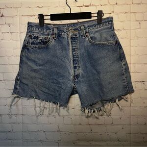Levi's Blue Denim Cutoff Jean Shorts